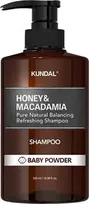 Kundal Honey & Macadamia Baby Powder Natural Moisturizing Šampūnas plaukų šampūnas, 500 ml