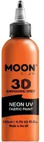 Smiffys Neoninės oranžinės spalvos UV dažai audiniams, 125 ml