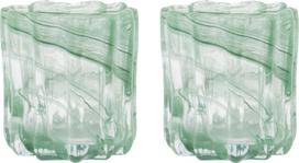House Doctor - Tealight Holder HDCurl - Green - Dusty Green