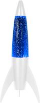 Itotal - Rocket Glitter Lamp - White Base and Blue Light - 36 cm