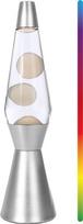 Itotal - Spaceship LED Lava Lamp with Color-changing Light - White Wax and Silver Base - Silver