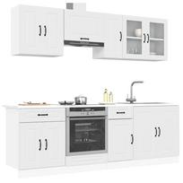 Virtuvinių spintelių komplektas, 8 dalių, Kalmar, balta