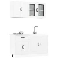 Virtuvinių spintelių komplektas, 4 dalių, Kalmar, balta