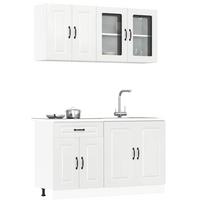 Virtuvinių spintelių komplektas, 4 dalių, Kalmar, balta