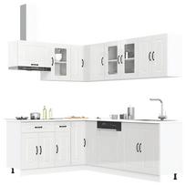 Virtuvinių spintelių komplektas, 11 dalių, Kalmar, balta
