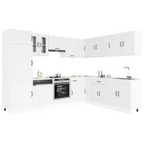 Virtuvinių spintelių komplektas, 14 dalių, Kalmar, balta