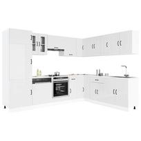 Virtuvinių spintelių komplektas, 14 dalių, Kalmar, balta