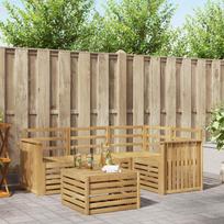 Lauko sofos komplektas 5 pcs Balta 59 x 59 x 37 cm