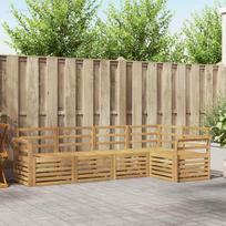 Lauko sofos komplektas 5 pcs Balta 249 x 130,5 x 73 cm