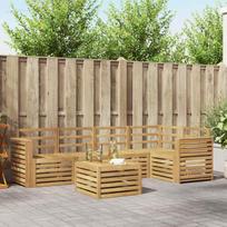 Lauko sofos komplektas 6 pcs Balta 59 x 59 x 37 cm