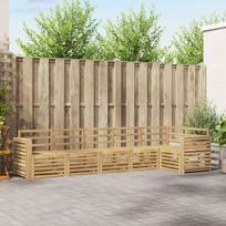 Lauko sofos komplektas 6 pcs Balta 310 x 132,5 x 73 cm