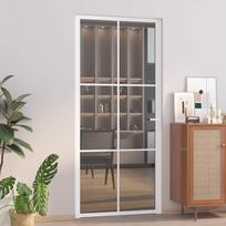 us durys, baltos, 93x201,5cm, ESG stiklas ir aliuminis