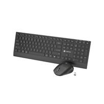 Natec Keyboard and Mouse | Stringray 2 | Keyboard and Mouse Set | Wireless | US | Black|NZB-2315