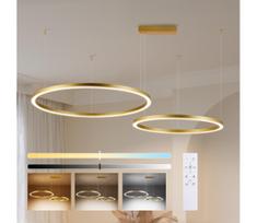 Brilagi - Dimeriuojama LED liustra ant laido PORTOFINO LED/98W/230V auksinė + su nuotoliniu pulteliu