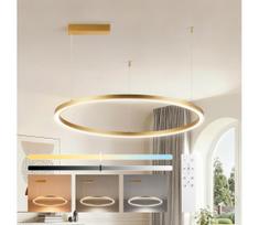 Brilagi - dimeriuojamas LED pakabinamas šviestuvas ant laido PORTOFINO LED/60W/230V skersmuo 80 cm auksinis + su nuotoliniu pultu