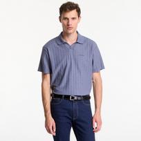 Calvin Klein Ss Easy Vertical Stripe Textured Polo Blue Nomad - Dydis M (LV04LG209G XL7 Marškinėliai)