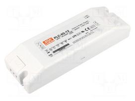 Power supply: switched-mode | LED | 60W | 12VDC | 8.4÷12VDC | 5A | IP20