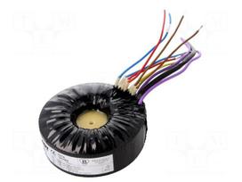 Transformer: toroidal audio | 120VA | 115/115VAC | 250V | 3.15÷3.15V