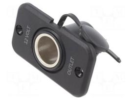 Car lighter socket adapter | car lighter socket x1 | 20A | black