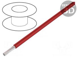 Wire | HookUp Wire Teflon | stranded | Cu | 28AWG | red | PTFE | 250V | 305m