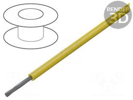 Wire | HookUp Wire Teflon | stranded | Cu | 22AWG | yellow | PTFE | 600V