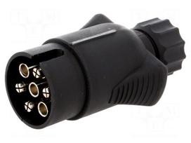 Connector: automotive | plug | PIN: 7 | nickel plated | 12VDC | 10mm