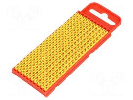 Markers for cables and wires | Label symbol: R | 2÷2.8mm | yellow