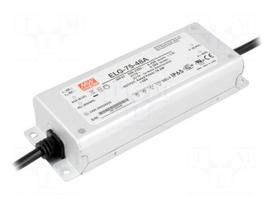 Power supply: switched-mode | LED | 76.8W | 48VDC | 43.2÷52.8VDC | IP65