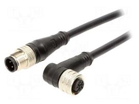 Cable: for sensors/automation | PIN: 4 | M12-M12 | 5m | plug | plug | 250V
