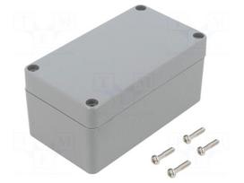 Enclosure: multipurpose | X: 65mm | Y: 115mm | Z: 55mm | ABS | light grey