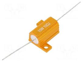 Resistor: wire-wound | 10Ω | with heatsink | 10W | ±5% | 50ppm/°C