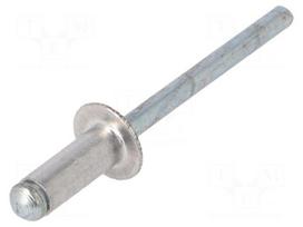 Rivet | aluminium | Rivet diam: 4.8mm | L.rivet: 12mm | 500pcs.