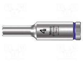 Socket: 6-angles | socket spanner | HEX 4mm | 1/4" | 8790 HMA Deep