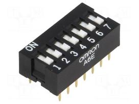Switch: DIP-SWITCH | Poles number: 7 | ON-OFF | 0.025A/24VDC | Pos: 2
