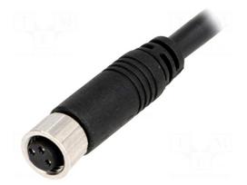 Connector: M8 | 1m | female | PIN: 3 | 3A | 60V | IP67 | straight | plug