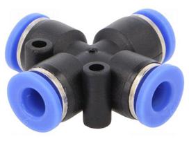 Push-in fitting | -0.95÷15bar | PBT | Features: 4-fold branch