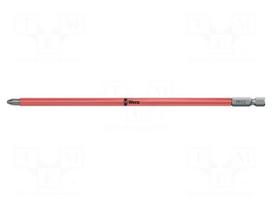 Screwdriver bit | Phillips | PH2 | 1/4" | Overall len: 200mm