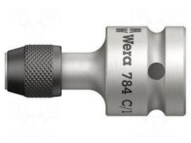 Adapter bit | hexagonal | HEX 1/4" | square | 12.5mm | 1/2"