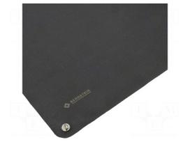 Mat: bench | ESD | black | L: 500mm | Width: 400mm | Thick: 0.5mm | 70°C