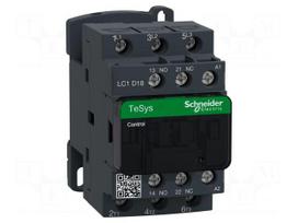 Contactor: 3-pole | NO x3 | Auxiliary contacts: NO + NC | 42VAC | 18A