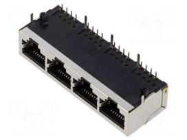 Connector: RJ45 | socket | PIN: 8 | shielded | 8p8c | on PCBs,PCB snap