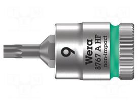 Socket: Torx®-bit | TX09 | 1/4" | 28mm | Chrom-vanadium steel | Zyklop