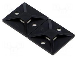 Holder | self-adhesive | polyamide | black | cable ties