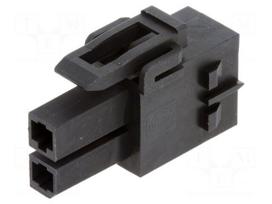 Connector: wire-wire/PCB | plug | female | Mega-Fit | PIN: 2 | straight