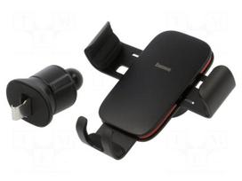 Car holder | black | air vent | 64÷86mm