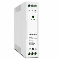 Qoltec DIN rail power supply | 10W | 24V | 0.42A | White | Slim
