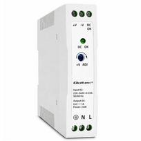 Qoltec DIN rail power supply | 24W | 24V | 1A | White | Slim