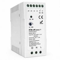 Qoltec DIN rail power supply | 60W | 24V | 2.5A | White | Slim