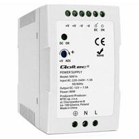 Qoltec DIN rail power supply | 90W | 12V | 7.5A | White | Slim