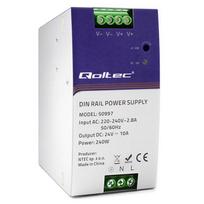 Qoltec DIN rail power supply | 240W | 24V | 10A